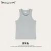 2025 Verano Europeo y Americano Transfronterizo Más Vendido Deporte Fitness Carácter I Marca Básica de Moda Chaleco Gris Vestido de Pareja para Hombres y Mujeres
