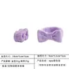 Diadema de Lazo de Color Sólido Europea y Americana Transfronteriza para Mujer, Diadema para Lavarse la Cara y Juego de Tres Piezas de Diadema y Muñequeras de Franela para Spa