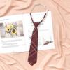 Camisa de estudiante japonesa estilo universitario, con corbata roja a cuadros, estilo holgado e informal, para chicos, accesorios de moda