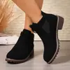 Botines Nuevos de Ante Otoño 2026 para Mujer, Botas Cortas con Tacón Grueso Retro, Botas Martin de Suela Plana con Cremallera Lateral, Botas de Estilo Británico para Mujer