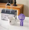 Conjunto de Caneca Cerâmica e Ventilador Cervo Companheiro de Cortesia de Verão Caixa de Presente Celebração de Loja Evento de Feriado Presente de Aniversário