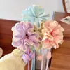 Lazo para el Cabello con Flor de Tulipán Lindo para Niñas, Cuerda para Cola de Caballo o Moño, Accesorios para el Cabello de Niñas