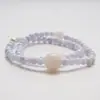 [Atractivo de la Luz de Luna] Pulsera de Agata con Patrón Blanco Azul Nieve Fantasma Natural para Mujer La Más Fácil de Combinar Venta al por Mayor