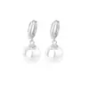 Brincos Redondos de Pérola em Prata de Lei S925 para Mulheres Shijia Pearl Estilo Casual de Alta Qualidade Brincos de Moda Simples Elegantes