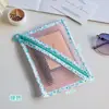 Bolsa de Armazenamento de Malha com Bolinhas e Zíper Diagonal Criativo, Grande Capacidade, Estilo Ins, Bolsa de Maquiagem Compacta e Portátil, Multifuncional