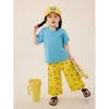 Ropa Infantil Versátil Camiseta de Manga Corta Dopamina para Niñas 2026 Verano Nueva Suave Superior Color Sólido