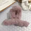 Clip para el Cabello de Felpa de Imitación de Piel de Conejo Clip para el Cabello Coreano de Otoño e Invierno Clip Grande de Tiburón Estilo Suave Accesorios para el Cabello Venta al por Mayor