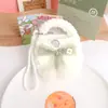 Funda para Auriculares de Lana Rellena de Dibujos Animados Tejida a Mano Funda para Auriculares de Lana Mini Monedero Bolsa de Almacenamiento