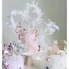 Decoración de Pastel de Cumpleaños de Celebridad de Internet Corona Adornos Tiara de Perlas de Reina para Niños Accesorios de Sombrerería para Adultos