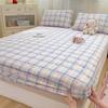 Lençóis de Cama Tipo Naked Sleeping para Maternidade e Bebê, Peça Única Ajustada, Algodão Puro, Colcha com Borda Totalmente Envolvente, Algodão Lavado, Lençóis de Cama, Lençóis de Cama Ajustados de Algodão Puro, Conjunto de Três Peças