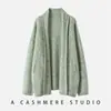 Casaco Cardigã 100% Caxemira para Mulheres, Cardigã de Caxemira, Camisola de Caxemira, Moderno e Versátil, Simples para Roupas de Trabalho