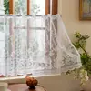 Cortinas de medio punto estilo campo americano, cortinas de visillo, cortinas para puerta de casa de huéspedes, cortinas cortas de encaje, cortinas de café, suministro directo del fabricante de Amazon