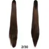 Peruca rabo de cavalo cabelo liso longo 60cm presilha grande fio de alta temperatura rede vermelha rabo de cavalo alto peruca de cabelo artificial trança atacado