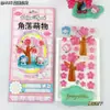 Nuevas pegatinas luminosas Sanrio Jenga 3D en relieve para decoración de escenas, pegatinas decorativas de dibujos animados de cristal tridimensional para cuadernos