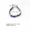 Pulsera de Rayas de Colores Bohemio Nueva Pulsera de Líneas Cuadros de Colores Estilo Pastoral para Todo Fósforo Pulsera de Intercambio de Amistad