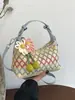 Bolso Tejido de Bloques de Color de Moda de Este Año, Bolso Cruzado para Mujer, Nuevo Estilo 2026, Bolso Cruzado Versátil a la Moda, Bolso Pequeño