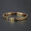 Pulsera de oro para hombre con patrón de serpiente creativo de personalidad europea y americana al por mayor, pulsera de energía magnética de acero inoxidable