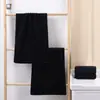Toallas de Baño de Fibra Fina Negras, Toallas Absorbentes para Salón de Belleza y Barbería, Toallas Absorbentes de Secado Rápido para Uso en Hotel y Hogar al por Mayor