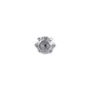 Pendiente de aleación de titanio F136 con diseño de ojo de ángel, engaste de garra en forma de copa, stud para labio de zirconia 5A, cabeza de joyería G23 de titanio con rosca de 0.9 mm