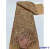 Adornos de Diamantes Grandes, Bordado Fino, Tela de Malla, Lentejuelas Pesadas, Tela de Encaje con Lentejuelas para Novia
