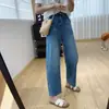 Jeans Cropped Super Finos de Tencel Lyocell com Toque Fresco, Cintura Alta Emagrecedor para Mulheres, Estilo Fino de Verão, Adequado para Corpo em Formato de Pera