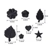 Parche Autoadhesivo para Chaqueta de Plumas Sin Coser Parche para Reparación de Agujeros en Ropa Parche de Tela Bordado de Flor y Hoja