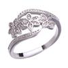 Anillo índice ajustable transfronterizo Hesheng flor de diamante anillo totalmente de diamantes anillo al por mayor