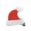 Pasador para el Pelo con Forma de Gorro de Navidad Transfronterizo Lana de Cordero Navideña Lentejuelas Copo de Nieve Navideño Lazo Gorro con Bigote Pasador para el Pelo Accesorio para el Cabello