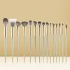 Conjunto de Pincéis de Maquiagem Transfronteiriço com 15 Peças para Olhos, Pincel para Sobrancelhas, Pincel para Sombra, Pincel para Sobrancelhas tipo Lâmina, Conjunto Completo de Pincéis de Maquiagem e Ferramentas de Beleza