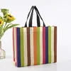 Bolsa de compras não tecida colorida, bolsa de presente publicitária, bolsa de mão tridimensional de alta frequência ultrassônica em estoque, logotipo impresso