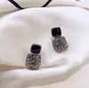 Brincos Estilo Coreano Outono/Inverno Novos Tendência Personalidade Estilo Cool Brincos de Tarraxa para Mulheres Pendentes para Orelha Acessórios de Orelha Roxo Branco Rosa