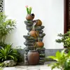 Adorno de maceta de barro de flujo de agua creativo transfronterizo, fuente de maceta de barro, jardín de patio, decoración de fuente de agua para sala de estar, agua circulante para oficina