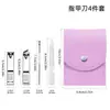 Regalo del Fabricante Logo Impreso Color Caramelo Juego de 7 Piezas de Cortauñas Caja de Cuero Belleza Herramientas de Manicura Tijeras para Uñas
