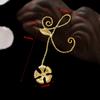 Estilo antigo Novo cocar passo shake corte hairpin material acessórios ramo flor porosa tassel pingente diy coroa de cabelo