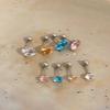Pendientes de circonita de color para mujer, con diamantes de colores Huazi, con sentido avanzado, 2024, nuevas explosiones, con forma de oreja, uña y caracol.