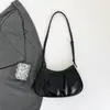 Bolsa feminina de ombro e transversal de alta qualidade estilo coreano, bolsa plissada nuvem trendy ins 2026, bolsa baguette vintage de axila