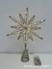 Estrella para la punta del árbol de 10 pulgadas luminosa transfronteriza decoración de árbol de Navidad estrella de cinco puntas de hierro con polvo luminoso fábrica de estrellas para la punta del árbol outlet