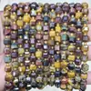 6mm 8mm Pedra Natural Cristal Ágata Canto Chanfrado Quadrado DIY Pulseira Colar Acessórios de Joias Produtos Semi-Acabados Atacado