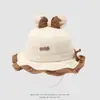 Novo Estilo Pastoral Chapéu de Pescador Infantil Exportação Doce Laço Chapéu Balde Menina Chapéu de Bebê Fofo com Babados
