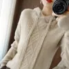 Suéter con Capucha Nuevo de Otoño e Invierno Suéter de Lana Suéter de Punto Holgado para Mujer Camiseta Base de Lana Suéter Engrosado Versátil