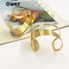 Wt-B666 Pulsera Grande Diseño Calado Estilo Ajustable Latón Chapado en Oro de 18 Quilates Joyería Portátil para Hombres y Mujeres