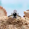 Anillo de tortuga colorido de platino y diamante azul más vendido transfronterizo moda para hombres y mujeres anillo simple una generación de venta al por mayor