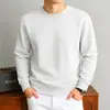 Sudadera con cuello redondo de peso pesado transfronteriza para hombre, nueva moda casual de primavera y otoño, color liso, manga larga, capa base, sudadera para hombre, personalizable