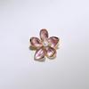 Broche de Flor de Begonia Simple Elegante Corsage Exquisito de Perlas de Alta Gama para Mujer Pin de Flor Elegante con Goteo de Aceite Accesorios para Traje
