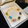 ¡El jardín de Monet! Pulsera Flor de Madreperla con Circonita Dopamina, Pulsera de Lujo Ligero de Gama Alta, Joyería de Moda Lujosa para Mujeres