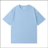 Nueva Camiseta de Manga Corta de Algodón Puro Peinado de 230g Cuello Redondo Manga Corta para Hombre y Mujer Casual Versátil Camiseta Publicitaria Uniforme de Clase