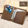 Bolsa para Tarjetas de Cuero Crazy Horse Sentido Avanzado Multifunción Bolsa para Identificación para Hombre y Mujer Viaje al Extranjero Monedero Cuero Estuche Simple para Tarjetas
