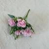 Flores artificiales, flores falsas, pequeños manojos, flores de comercio exterior para bodas, decoración del hogar, accesorios de fotografía, flores de pared para carretera.