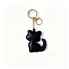 Bolsa DIY llavero de gato modelo nuevo cuero PU lindo personaje de dibujos animados colgante de llave para bolsa accesorio de mochila