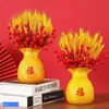 Espigas de Trigo Naturales Adornos para Sala de Estar Decoración del Hogar Flores Secas de Cebada Ramo de Flores Artificiales Decoración de Sala de Estar Flores para Inauguración de Casa Envío Directo Transfronterizo